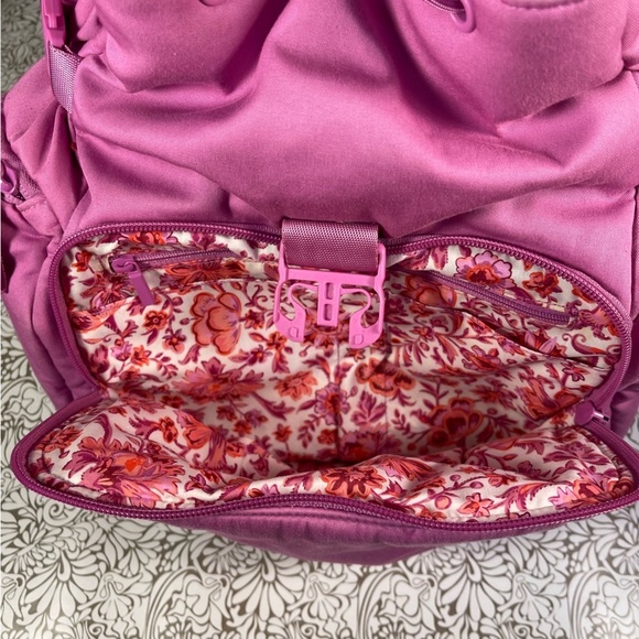 Vera Bradley Drawstring Pink Backpack - Picture 9 of 12